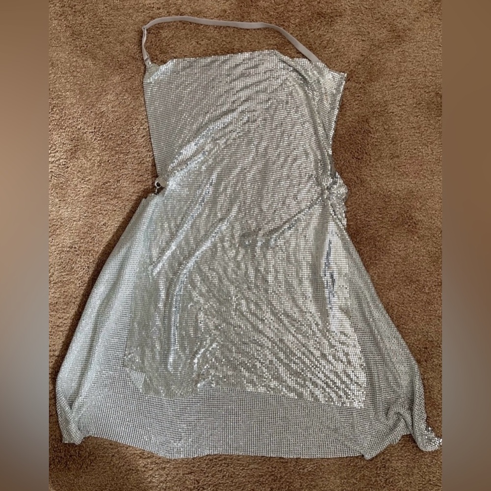Revolve Metallic Material Mini Dress